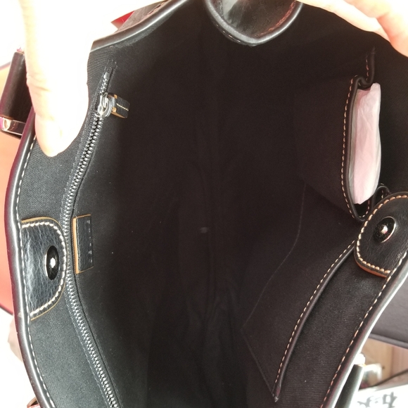 Celine Canvas, Leather Trim Tote - Picture 5 of 8